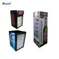 Small Upright Glass Door Ice Cream Display Showcase Freezer